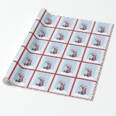 Mail Carrier Elf Holiday Wrapping Paper Geschenkpapier (Ungerollt)