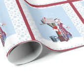 Mail Carrier Elf Holiday Wrapping Paper Geschenkpapier (Rolleneckpunkt)