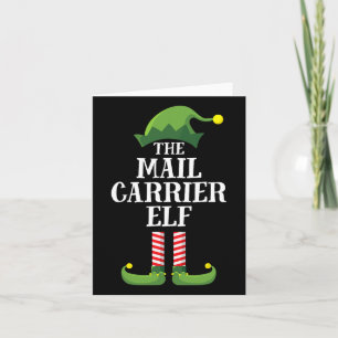 Mail Carrier Elf Matching Family Group Weihnachten Karte