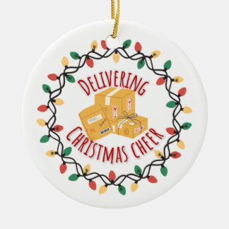 Mail Carrier Mailman UPS FedEx Weihnachten Keramik Ornament