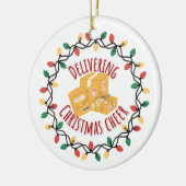 Mail Carrier Mailman UPS FedEx Weihnachten Keramik Ornament (Links)