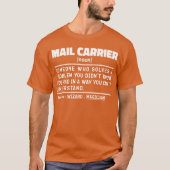Mail Carrier Noun Bicycle Messenger Cool Worker T-Shirt (Vorderseite)