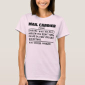Mail Carrier Noun Bicycle Messenger Cool Worker T-Shirt (Vorderseite)