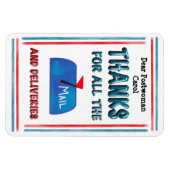 Mail Carrier Postfrau Vielen Dank für alle Nachric Magnet (Horizontal)