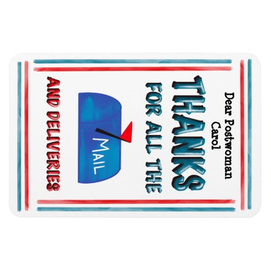 Mail Carrier Postfrau Vielen Dank für alle Nachric Magnet (Horizontal)