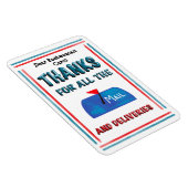 Mail Carrier Postfrau Vielen Dank für alle Nachric Magnet (Rechte Seite)