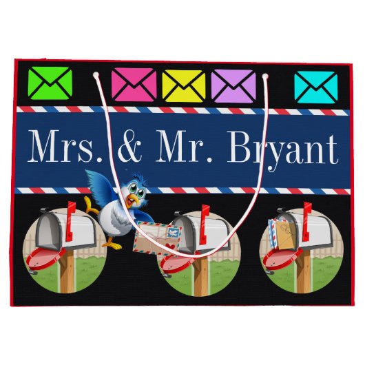 Mail Carrier Postman Tasche - siehe Zurück Große Geschenktüte (Rückseite)