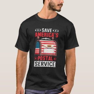 Mail Carrier USA Postal Worker Rett Americas Posta T-Shirt