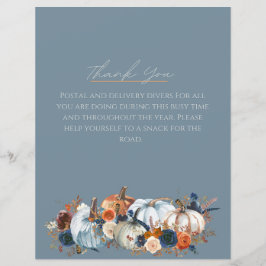 Mail Carrier, vielen Dank, Sign, Porch Décor, Fall