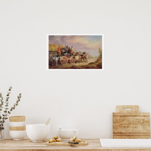 Mail Coaches on the Road: The 'Quicksilver' Devonp Poster (Küche)