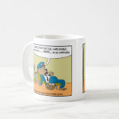 Mail Hund in Therapy Funny Offbeat Cartoon Geschen Kaffeetasse (Vorderseite Links)