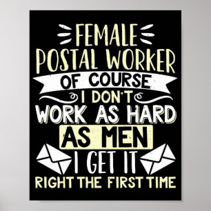 Mail Lady Carrier Female Postarbeiter Poster