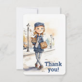 Mail Lady Letter Carrier Dankeskarte (Vorderseite)