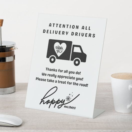 Mail Lieferung Weihnachtsfeiertag Leckerei Fußzeic Sockelschild (In SItu)