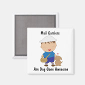 Mail Man Mail Carrier Niedlich Brown Dog personali Magnet (Vorderseite/Rückseite)