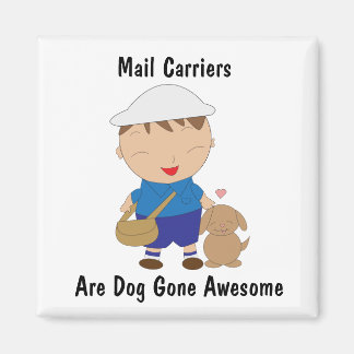 Mail Man Mail Carrier Niedlich Brown Dog personali Magnet
