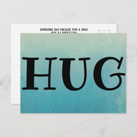 Mail Order Hug Postkarte (Vorne/Hinten)