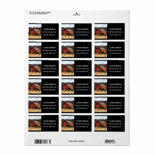 Mail Pouch Barn Adressaufkleber (Vorne)