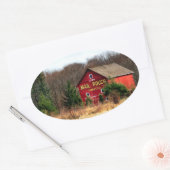 Mail Pouch Barn Ovaler Aufkleber (Umschlag)