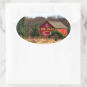 Mail Pouch Barn Ovaler Aufkleber (Tasche)
