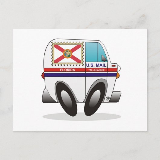 Mail Truck FLORIDA Postkarte (Vorderseite)