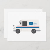 Mail Truck Postkarte (Vorne/Hinten)