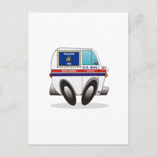 Mail Truck WISCONSIN Postkarte