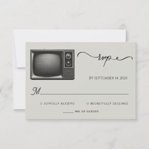 Mail Vintage Pays Alte Retro-Zeitung Hochzeit RSVP Karte