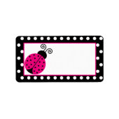 Mailadresse Black Spring Time Lady Bug Adressaufkleber (Vorne)