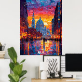 Mailand City Skyline Poster - Ikonische italienisc (Heimbüro)