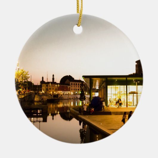 Mailand, das den Kanal übersieht Keramikornament (Vorne)