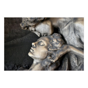 Mailand Friedhof Statue Poster