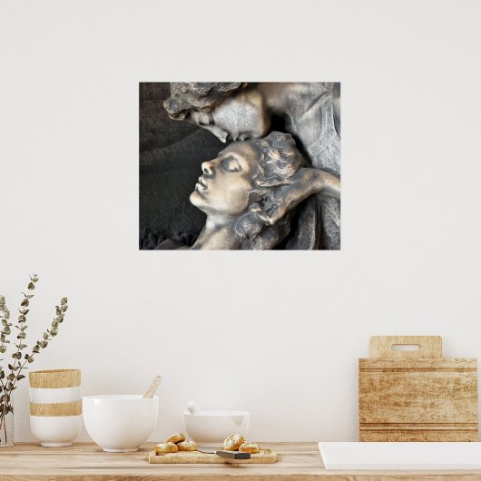 Mailand Friedhof Statue Poster (Küche)