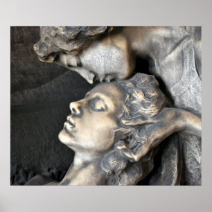 Mailand Friedhof Statue Poster