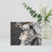 Mailand Friedhof Statue Postkarte (Stehend Vorderseite)