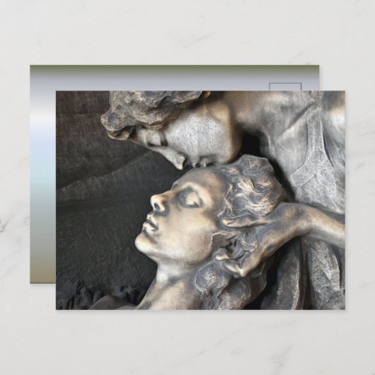 Mailand Friedhof Statue Postkarte (Vorne/Hinten)