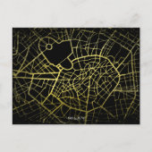 Mailand Gold Style Art Karte (Vorderseite)