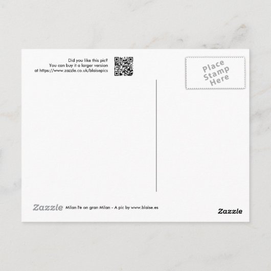 Mailand, großes Mailand Postkarte (Rückseite)