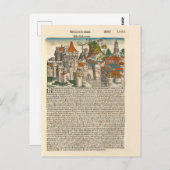 Mailand Italien 1493 Altes Buch Postkarte (Vorne/Hinten)