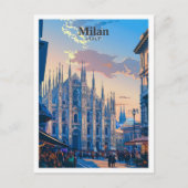 Mailand Italien Art Vintage Postkarte (Vorderseite)