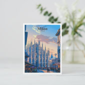 Mailand Italien Art Vintage Postkarte (Stehend Vorderseite)