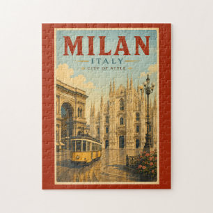 Mailand Italien Dom Illustration Reise Kunst Puzzle