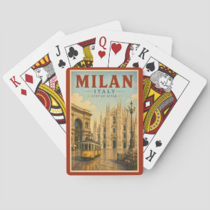 Mailand Italien Dom Illustration Reise Kunst Spielkarten