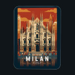 Mailand Italien Duomo di Milano Kunst, Dichtung un Magnet<br><div class="desc">Mailänder Vektorgrafik Design. Mailand,  eine Metropole in Italiens nördlicher Lombardei,  ist eine globale Hauptstadt von Mode und Design.</div>