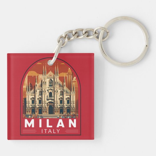 Mailand Italien Duomo di Milano Kunst, Dichtung un Schlüsselanhänger (Rückseite)