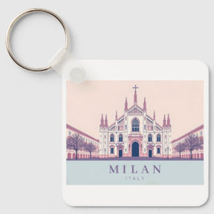 Mailand Italien Duomo di Milano Pastel Travel Schlüsselanhänger