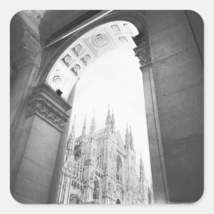 Mailand Italien, Galleria Blick auf den Dom Quadratischer Aufkleber