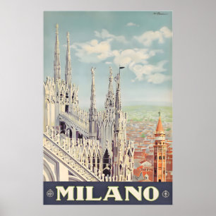 Mailand Italien Kunst Italienischer Druck Milano R Poster