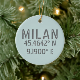 Mailand Italien Latitude und Längengrad Keramik Ornament