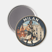 Mailand Italien Magnet (Vorderseite/Rückseite)